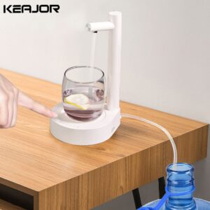 Bomba de água elétrica para galão recarregável dispensador de água garrafa barriled inteligente automático desktop bebedouro portátil