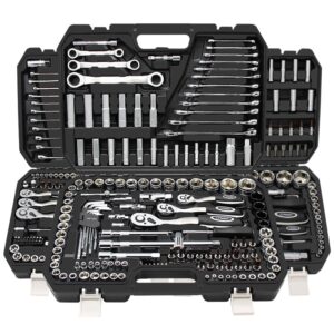 Conjunto de ferramentas manuais profissionais - Conjunto multifuncional de ferramentas para reparos de automóveis e domésticos para bicicletas Combinação de manga multifuncional