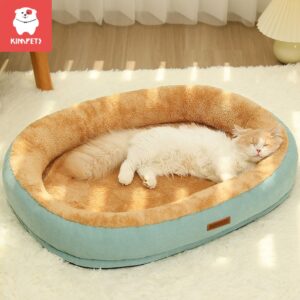 Kimpets Cama para Gatos Cama para Cães Canil Antiderrapante Inverno Quente Canil para Cães Pequenos Dormir Removido Lavado Macio Almofada para Cachorros Suprimentos para Gatos