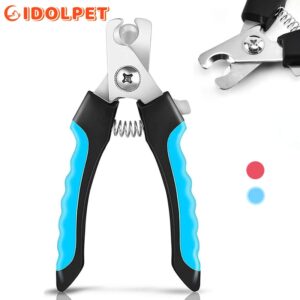 Cortador de unhas profissional para animais de estimação com proteção de segurança Tesoura de aço inoxidável Cat Dog para cuidados com as garras Suprimentos de higiene Tamanho adequado para todos