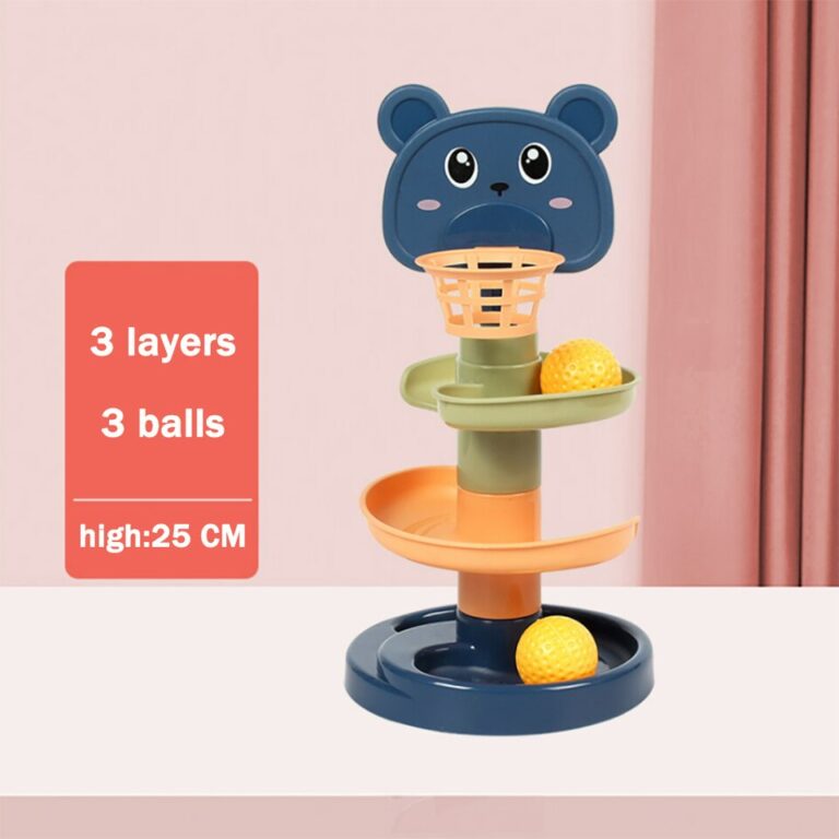 Brinquedos de bebê Rolling Ball Pile Tower Brinquedo educacional precoce para bebês Pista rotativa Brinquedo de empilhamento educacional para bebês para crianças - Image 7