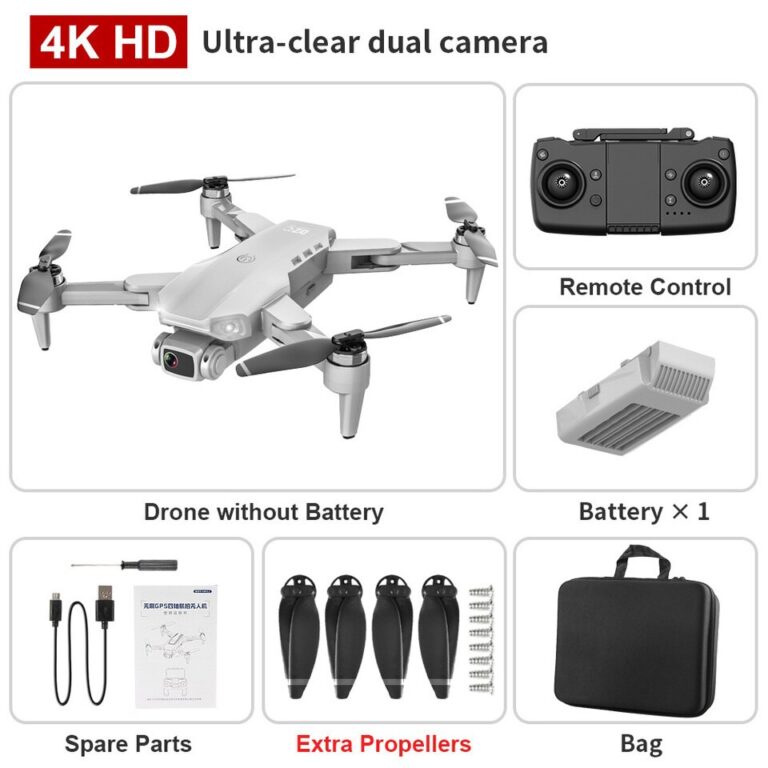 L900 PRO GPS Drone 4K HD Profissional Câmera Dupla Estabilização Aérea Motor Sem Escova Dobrável Quadcopter Helicóptero RC 1200M - Image 5