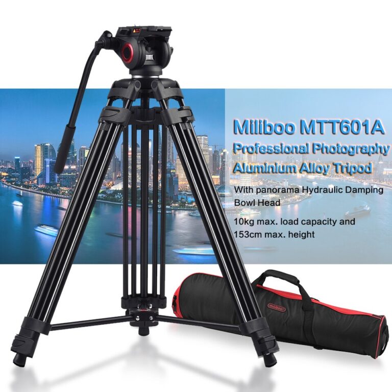 Tripé de câmera de cabeça fluida miliboo MTT601A resistente de alumínio para filmadora/DSLR suporte Tripé de vídeo profissional - Image 2