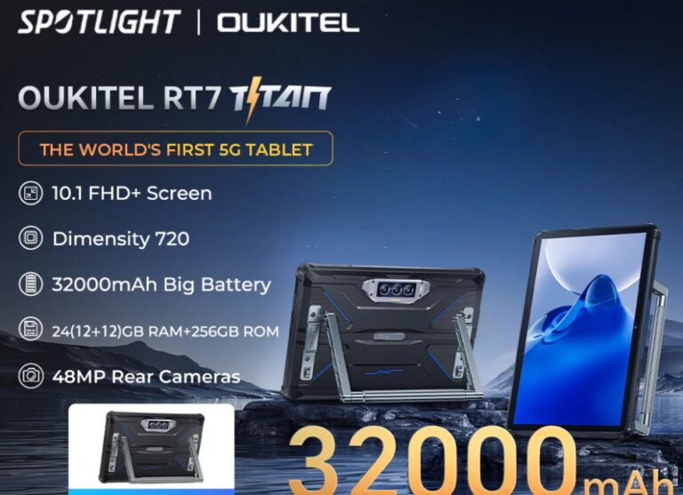 [Estreia mundial] Oukitel RT7 TITAN 5G Tablet robusto 10,1 "FHD + 32000mAh 12GB + 256GB Android 13 Tablet 48MP + 20MP Tablets PC