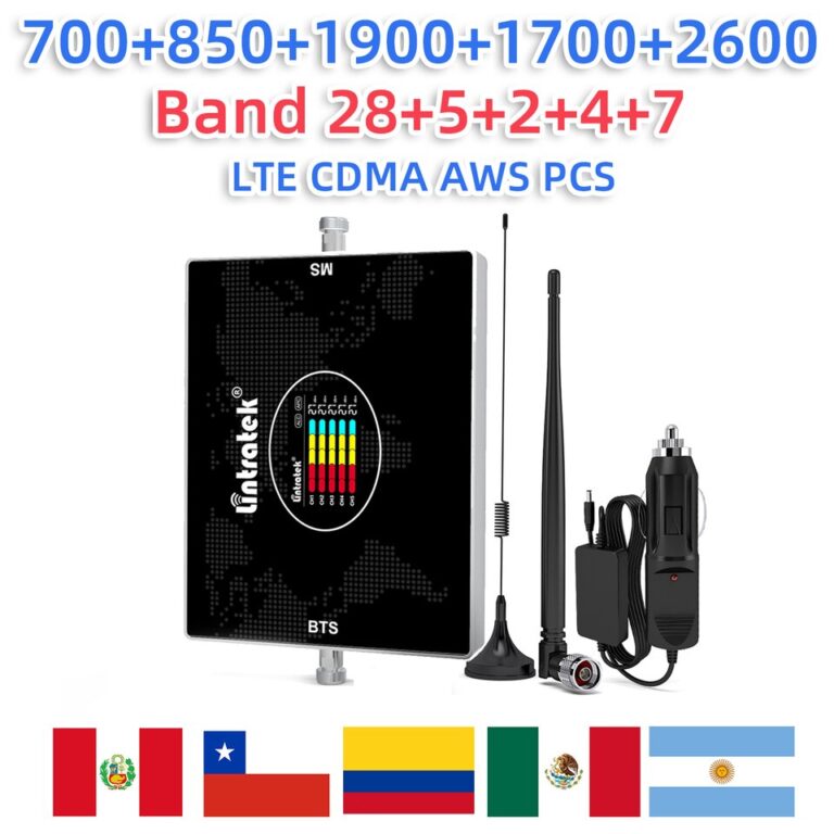 Lintratek uso do carro amplificador celular 5band b20 b3 b8 gsm cdma utms lte impulsionador de sinal 2g 3g 4g 700 800 2600 kit antena repetidor - Image 9