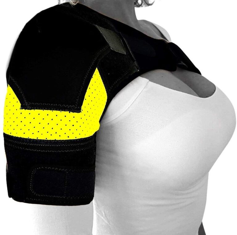 Cinta de ombro com almofada de pressão neoprene suporte de ombro dor no ombro bolsa de gelo manga de compressão de ombro - Image 6
