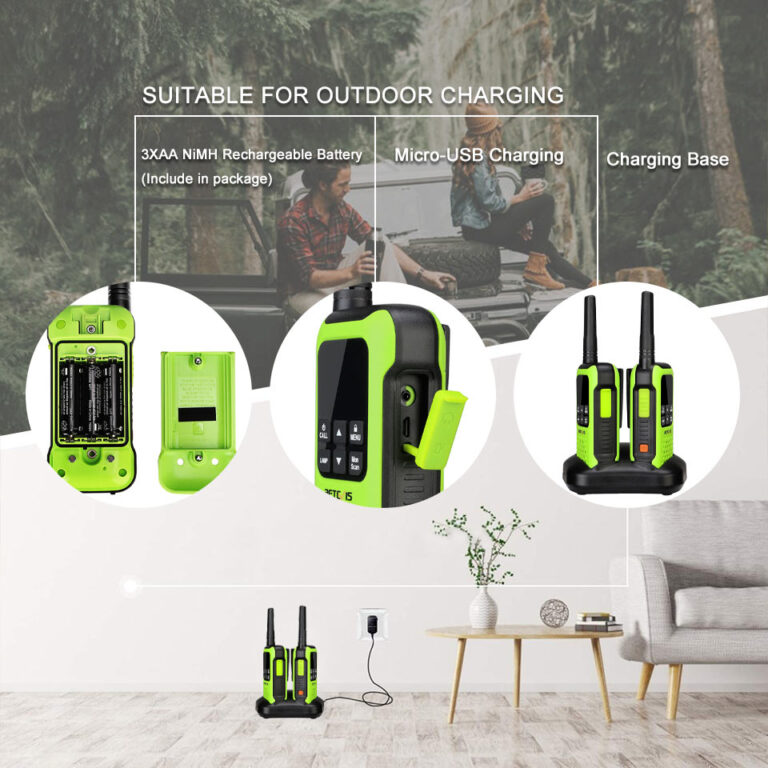 Retevis walkie talkie à prova d'água ip67 flutuante rádio bidirecional 2 peças incluídas pmr 446 bateria recarregável aa caiaque de pesca rt649p - Image 3