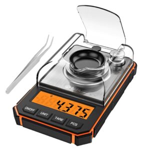 0.001g Balança Digital Eletrônica Portátil Mini Balança de Precisão Profissional Balança de Bolso Miligrama 50g Pesos de Calibração