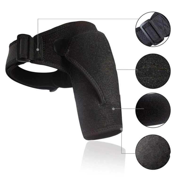 Cinta de ombro com almofada de pressão neoprene suporte de ombro dor no ombro bolsa de gelo manga de compressão de ombro - Image 3