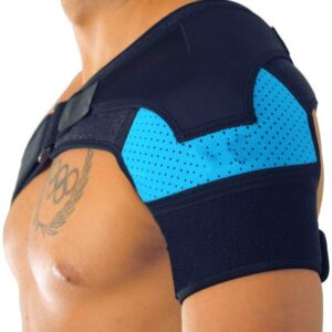 Cinta de ombro com almofada de pressão neoprene suporte de ombro dor no ombro bolsa de gelo manga de compressão de ombro