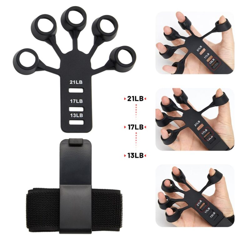 Pinça de dedo exercitador de dedo guitarra exercitador de dedo 6 níveis resistentes recuperação ferramentas físicas fortalecedor de mão para paciente - Image 2