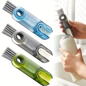 3 em 1 escova de limpeza de copo multifuncional copo boca purificador rotativo escova de limpeza de cozinha gadgets copo tampa mais limpa