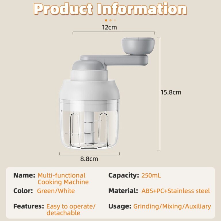 250ml manual picador de carne alho chopper girar imprensa alho triturador vegetal cebola cortador ferramentas acessórios cozinha gadgets - Image 10