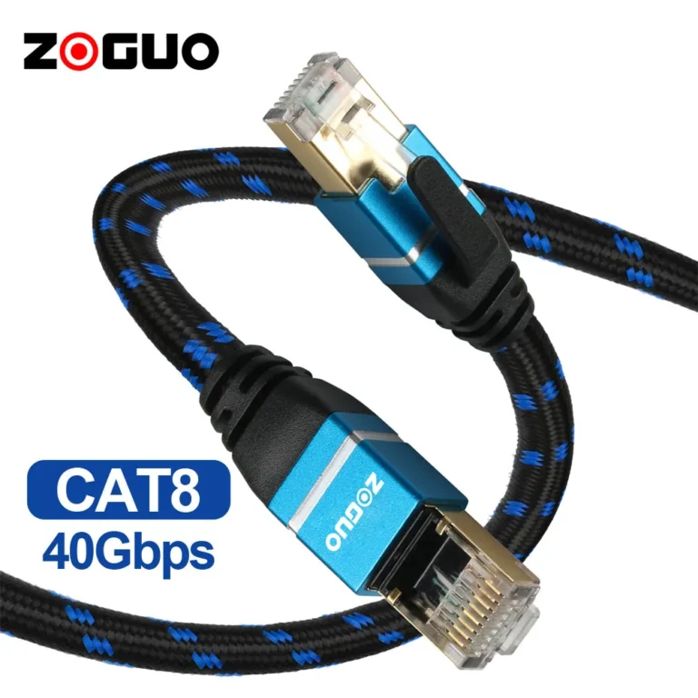 Zoguo cat8 roteador de cabo ethernet rj45 internet lan sftp 40gbps 2000mhz rede com algodão trançado para laptop iptv ps4 cat8/7/6 - Image 3