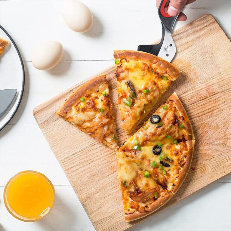 Tesoura antiaderente para pizza, lâmina afiada removível de aço inoxidável, cortador de pizza, fácil corte, espátula de pizza, ferramentas para fatiar - Image 5