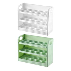 Suporte para ovos de cozinha, recipiente de armazenamento com alça, organizador de ovos de geladeira, bandeja para ovos, prateleira de bancada de cozinha