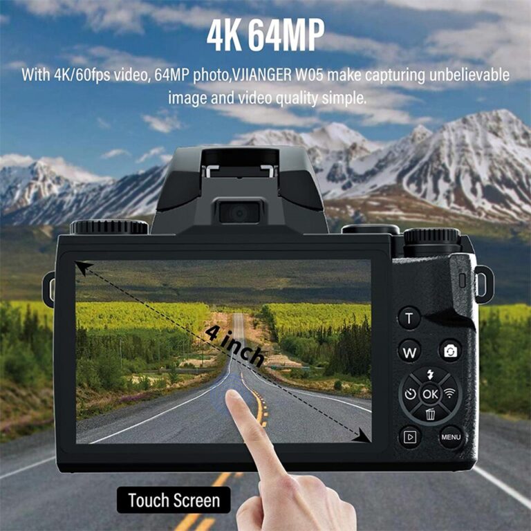 Câmera digital com foco automático, 64mp, slr, dslr, para fotografia, 4k, 60fps, vlog, filmadora 4.0 com tela sensível ao toque, youtube, transmissão ao vivo, webcam - Image 6