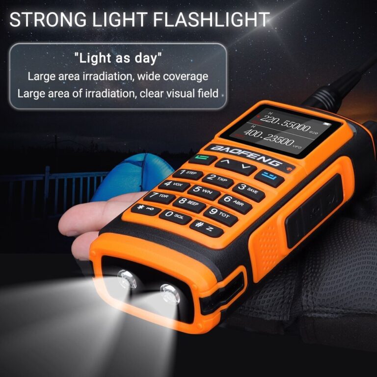 Baofeng uv 17 pro v2 frequência de cópia sem fio walkie talkie 16 km lanterna à prova dwireless água de longo alcance tipo-c carregador rádio presunto uv 5r - Image 2