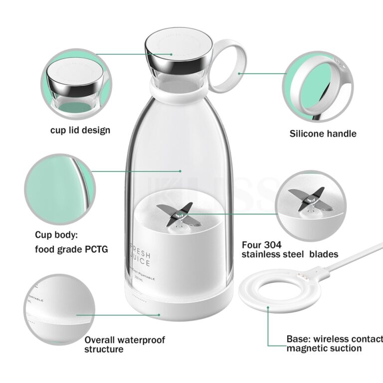 Máquina espremedor elétrico mini portátil liquidificador misturador smoothie copo suco fresco liquidificador fabricante de leite de soja vegetal laranja espremedor - Image 9
