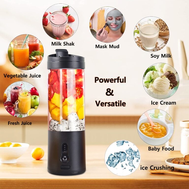 Mini liquidificador portátil elétrico espremedor de frutas smoothie laranja suco fresco liquidificador multifuncional recarregável portátil garrafa misturador - Image 4