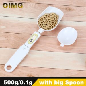 500g/0.1g colheres de medição de cozinha display digital balança de cozinha digital precisa para porcionar chá, farinha, especiarias, medicina