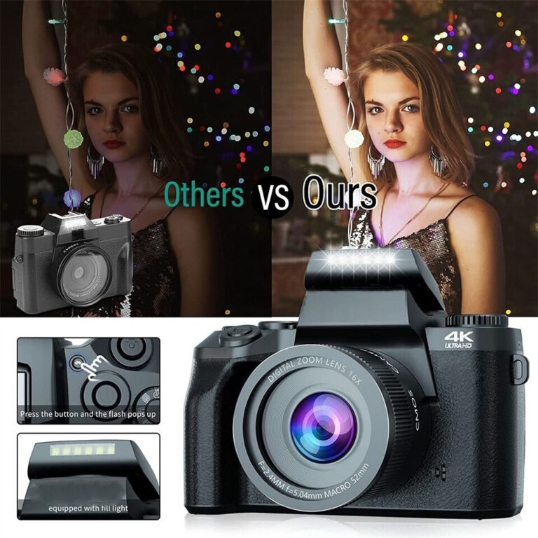 Câmera digital com foco automático, 64mp, slr, dslr, para fotografia, 4k, 60fps, vlog, filmadora 4.0 com tela sensível ao toque, youtube, transmissão ao vivo, webcam - Image 5