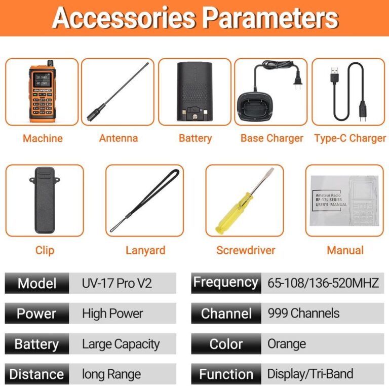 Baofeng uv 17 pro v2 frequência de cópia sem fio walkie talkie 16 km lanterna à prova dwireless água de longo alcance tipo-c carregador rádio presunto uv 5r - Image 9
