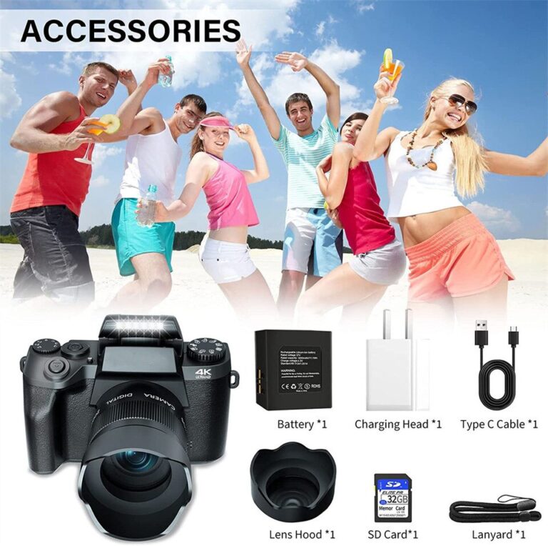 Câmera digital com foco automático, 64mp, slr, dslr, para fotografia, 4k, 60fps, vlog, filmadora 4.0 com tela sensível ao toque, youtube, transmissão ao vivo, webcam - Image 8