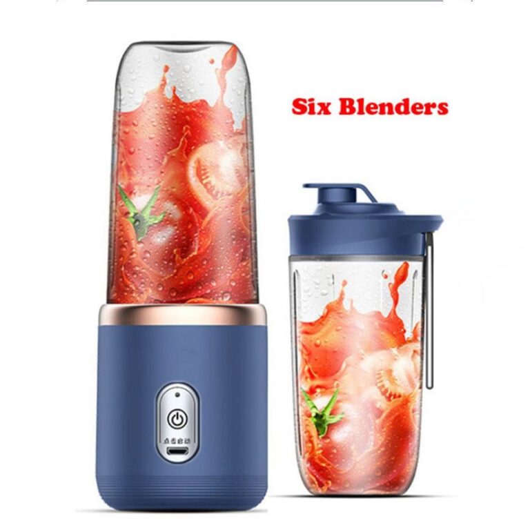 Garrafa liquidificador portátil elétrico 6 lâminas multifuncional suco liquidificador suco fresco smoothie liquidificador gelo crushcup processador de alimentos - Image 2