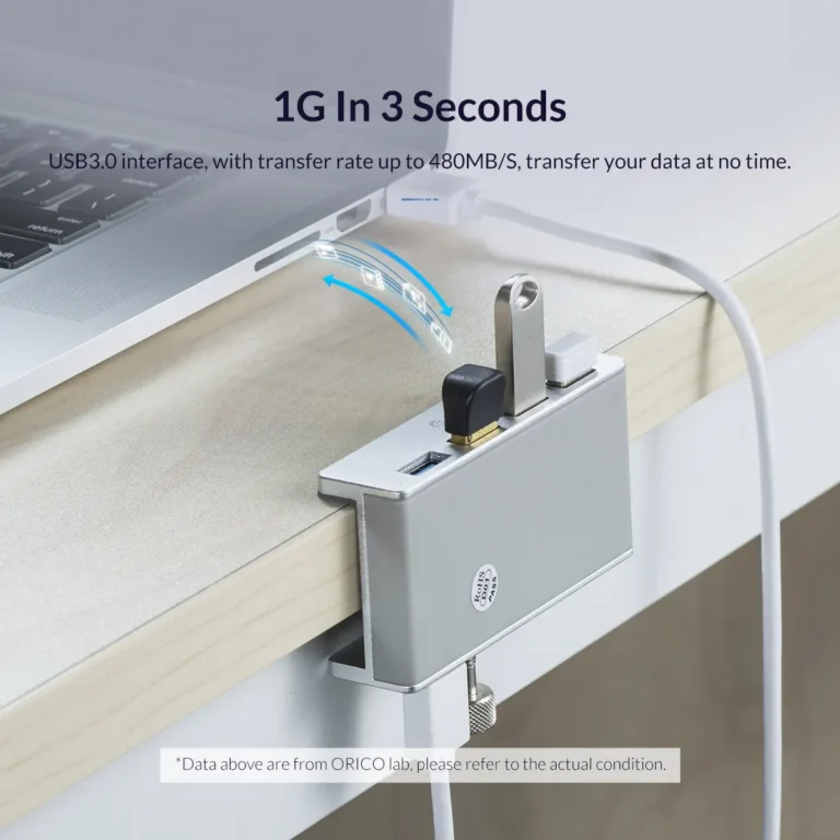 ORICO MH4PU 4 USB 3.0 HUB com fonte de alimentação Expansão super alta velocidade 5GBPS transmissão de dados adequada para acessórios de laptop - Image 3