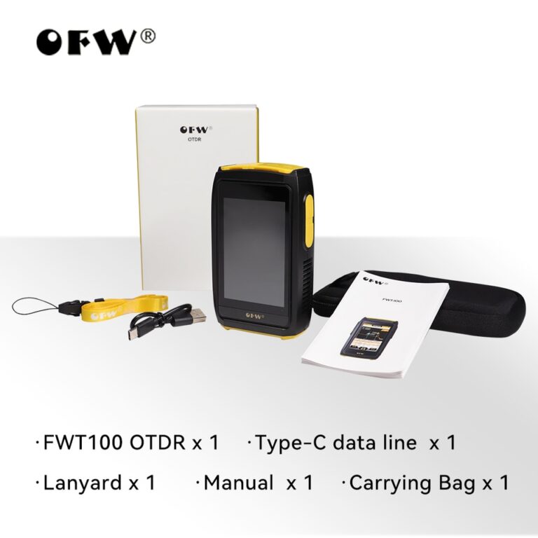 Ofw mini otdr refletor óptico otdr fibra ativa testador ao vivo 1550nm 20db refletômetro óptico tela de toque opm vfl iola - Image 10