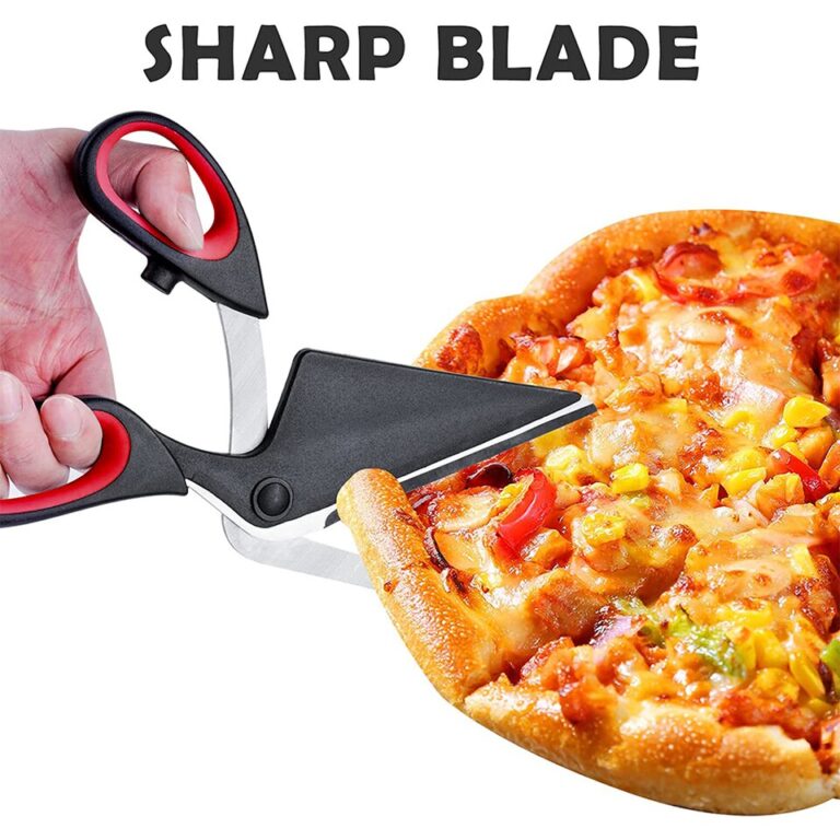 Tesoura antiaderente para pizza, lâmina afiada removível de aço inoxidável, cortador de pizza, fácil corte, espátula de pizza, ferramentas para fatiar - Image 3