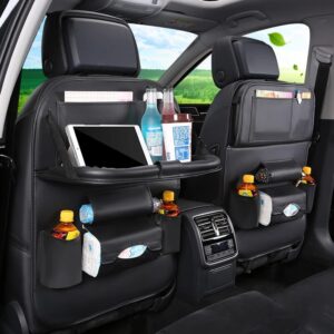Organizador de banco traseiro de carro, bolsa de armazenamento, acessórios de carro, armazenamento interno, produtos com rede de mesa dobrável no porta-malas