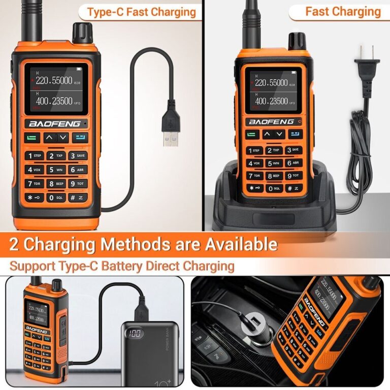 Baofeng uv 17 pro v2 frequência de cópia sem fio walkie talkie 16 km lanterna à prova dwireless água de longo alcance tipo-c carregador rádio presunto uv 5r - Image 6