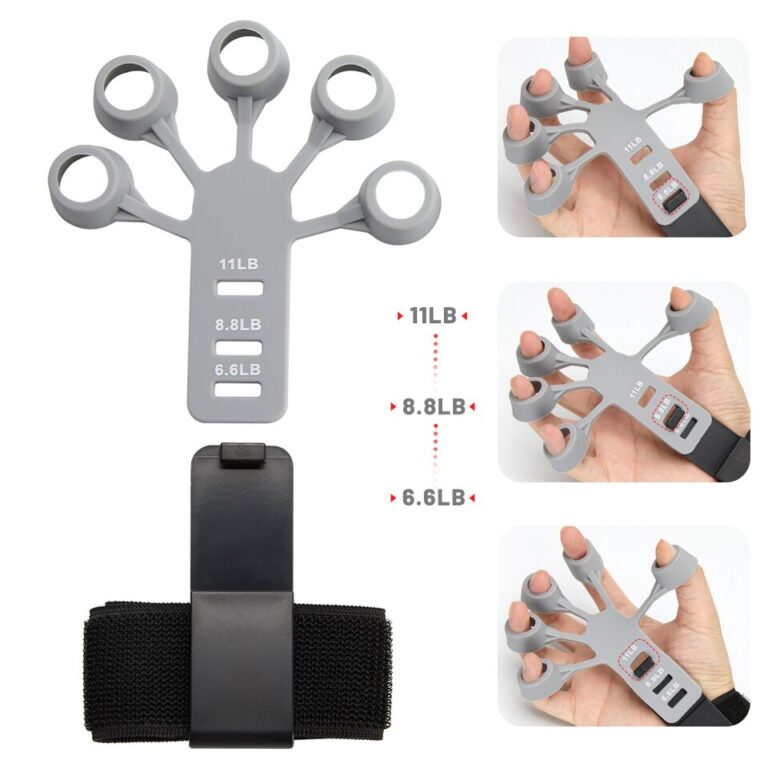Pinça de dedo exercitador de dedo guitarra exercitador de dedo 6 níveis resistentes recuperação ferramentas físicas fortalecedor de mão para paciente - Image 7