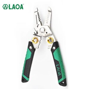 Laoa 7 em 1 descascador de fio ferro cobre cortador de cabo cortador de fio alicate de friso clamper divisão enrolamento ferramenta eletricista