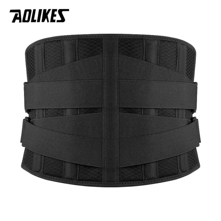 Aolikes cinta inferior das costas com 6 estadias anti-skid ortopédico apoio lombar respirável cinto de apoio da cintura para ginásio alívio da dor - Image 2