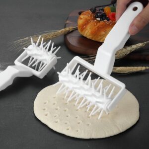 Ferramentas de cozimento para pizza, rolo de massa, rolo de pastelaria, gravação de massa, processo de rolamento de massa seca, buraco de torta