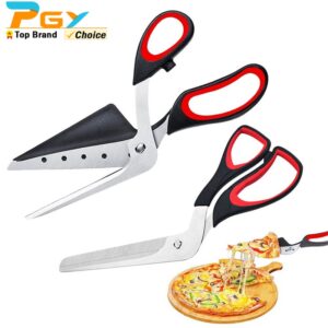 Tesoura antiaderente para pizza, lâmina afiada removível de aço inoxidável, cortador de pizza, fácil corte, espátula de pizza, ferramentas para fatiar