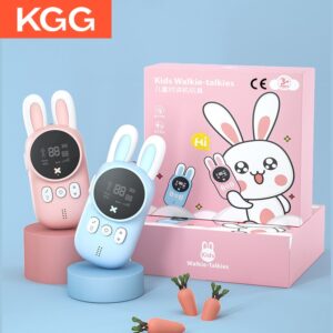 2 pçs crianças walkie talkie mini chamada de telefone crianças dos desenhos animados walkie brinquedos 3km alcance rádio uhf interfone meninos meninas presentes