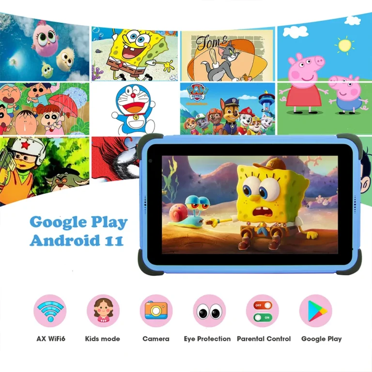 Weelikeit 8 Polegada crianças tablet para criança android 11 1280x800 ips crianças estudo tablet 2gb 32gb quad core 4500mah wifi6 com suporte - Image 3