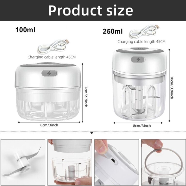 Cozinha elétrica picador de alimentos mini triturador alho triturador usb portátil moedor carne vegetal chopper para gadgets cozinha - Image 3